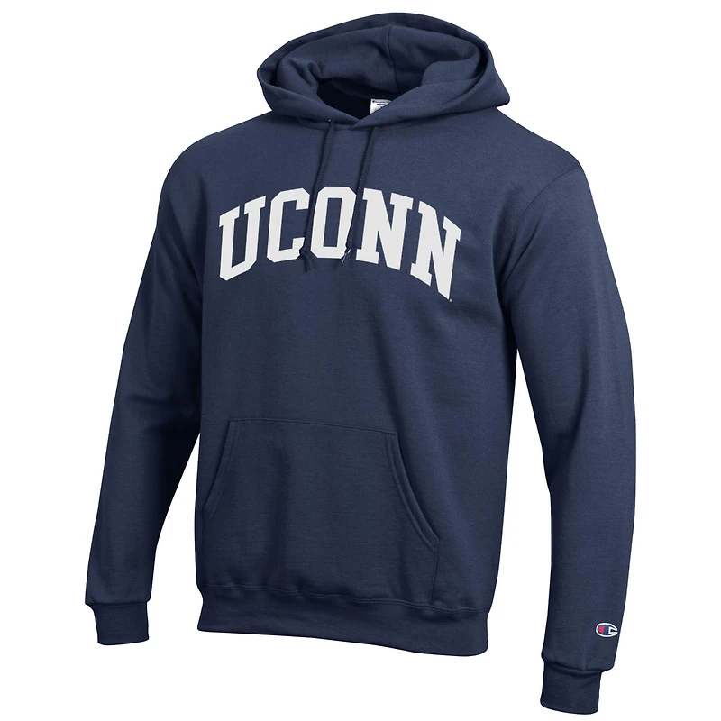 Men's Champion  Heather Gray UConn Huskies Basic Arch Fleece Pullover Hoodie