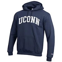 Men's Champion  Heather Gray UConn Huskies Basic Arch Fleece Pullover Hoodie