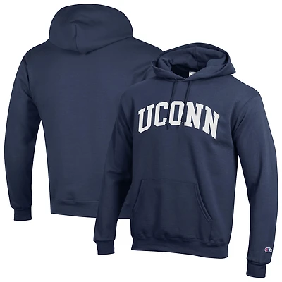 Sweat à capuche en polaire Basic Arch pour homme Champion Navy UConn Huskies