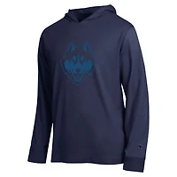 Men's Champion  Navy UConn Huskies Tonal All-Star Long Sleeve Hooded T-Shirt