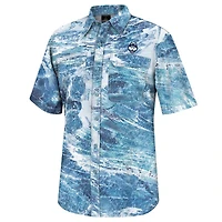 Colosseum Blue UConn Huskies Realtree Aspect Charter Chemise de pêche à boutons complets pour homme