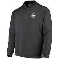 Men's Colosseum Charcoal UConn Huskies Tortugas Logo Quarter-Zip Jacket