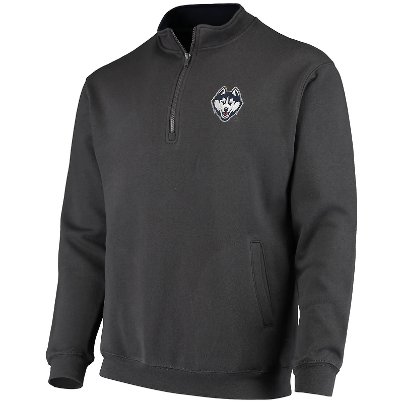 Veste Colosseum Charcoal UConn Huskies Tortugas Logo Quarter-Zip pour homme