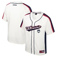 Men's Colosseum Cream UConn Huskies Ruth Button-Up Baseball Jersey