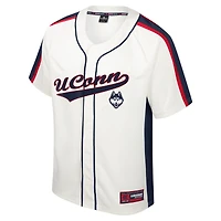 Men's Colosseum Cream UConn Huskies Ruth Button-Up Baseball Jersey