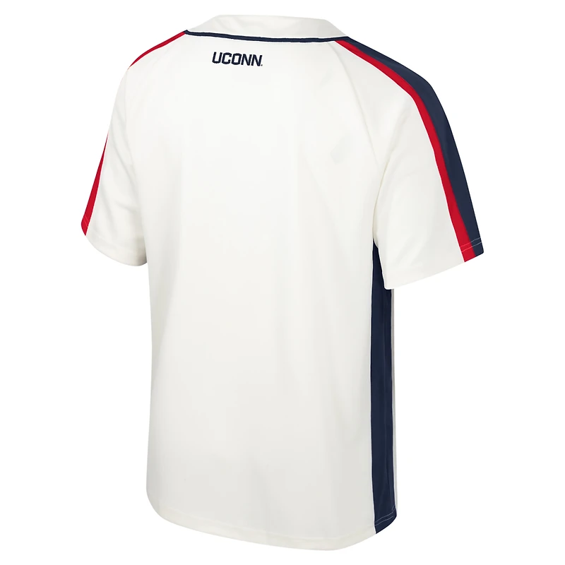 Men's Colosseum Cream UConn Huskies Ruth Button-Up Baseball Jersey