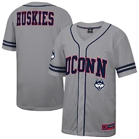 Maillot de baseball Free Spirited pour homme Colosseum Gray UConn Huskies