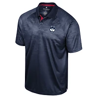 Men's Colosseum Navy UConn Huskies Honeycomb Raglan Polo