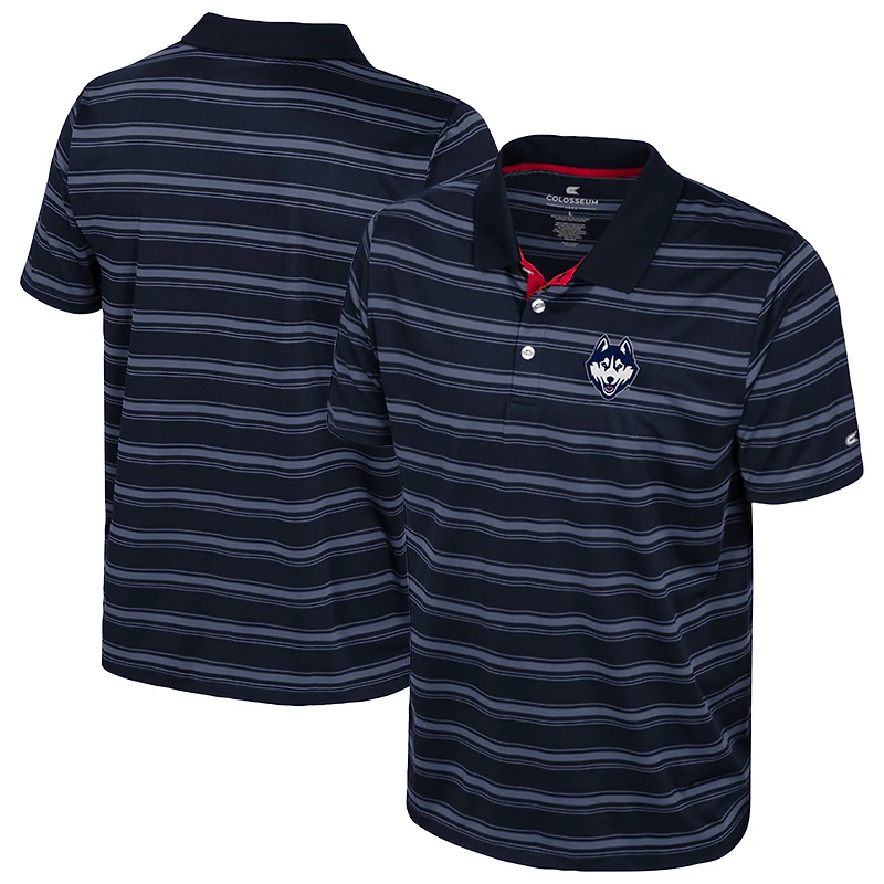 Men's Colosseum  Navy UConn Huskies Milk Steak Polo