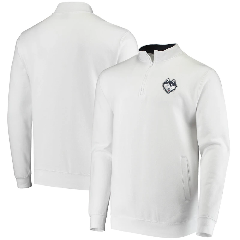 Colosseum White UConn Huskies Tortugas Logo Quarter-Zip Jacket pour homme