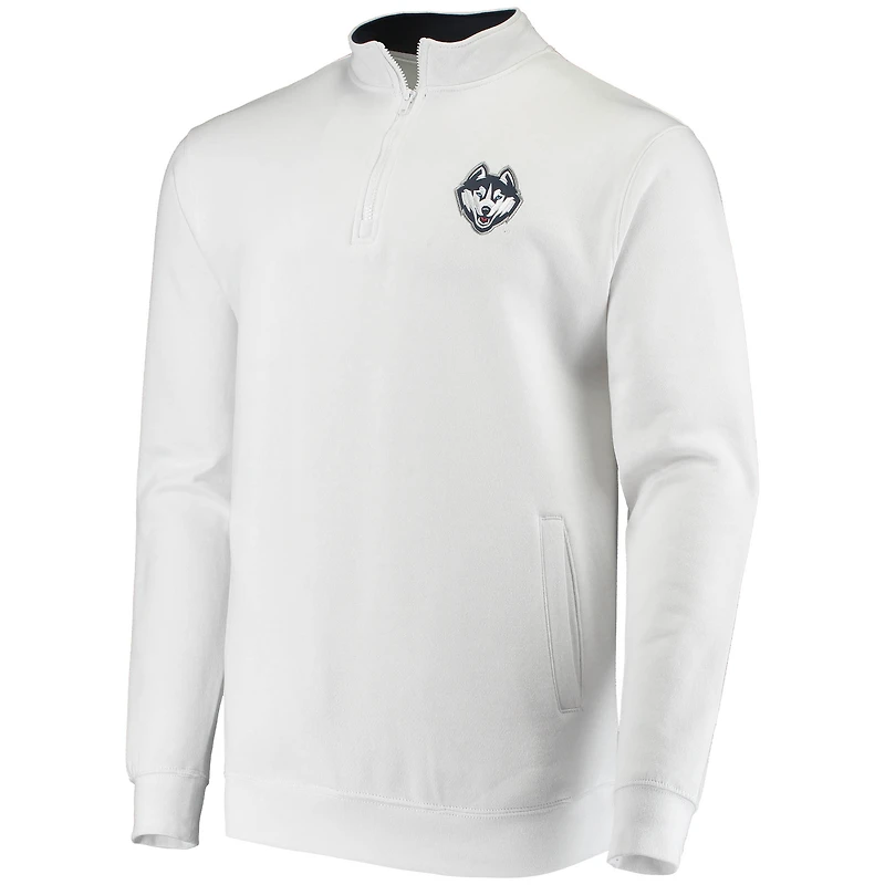 Colosseum White UConn Huskies Tortugas Logo Quarter-Zip Jacket pour homme