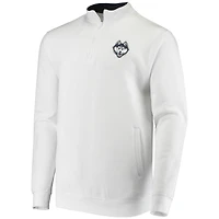 Men's Colosseum Charcoal UConn Huskies Tortugas Logo Quarter-Zip Jacket
