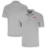 Polo gris Cutter & Buck pour homme, coupe-vent, en tissu recyclé Forge Eco Stretch des Huskies de l'UConn