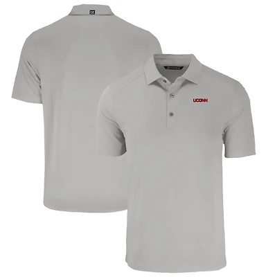 Polo gris Cutter & Buck pour homme, coupe-vent, en tissu recyclé Forge Eco Stretch des Huskies de l'UConn