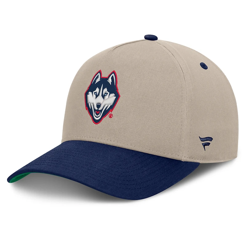 Men's Fanatics Stone/Navy UConn Huskies Veteran Two-Tone Adjustable Hat