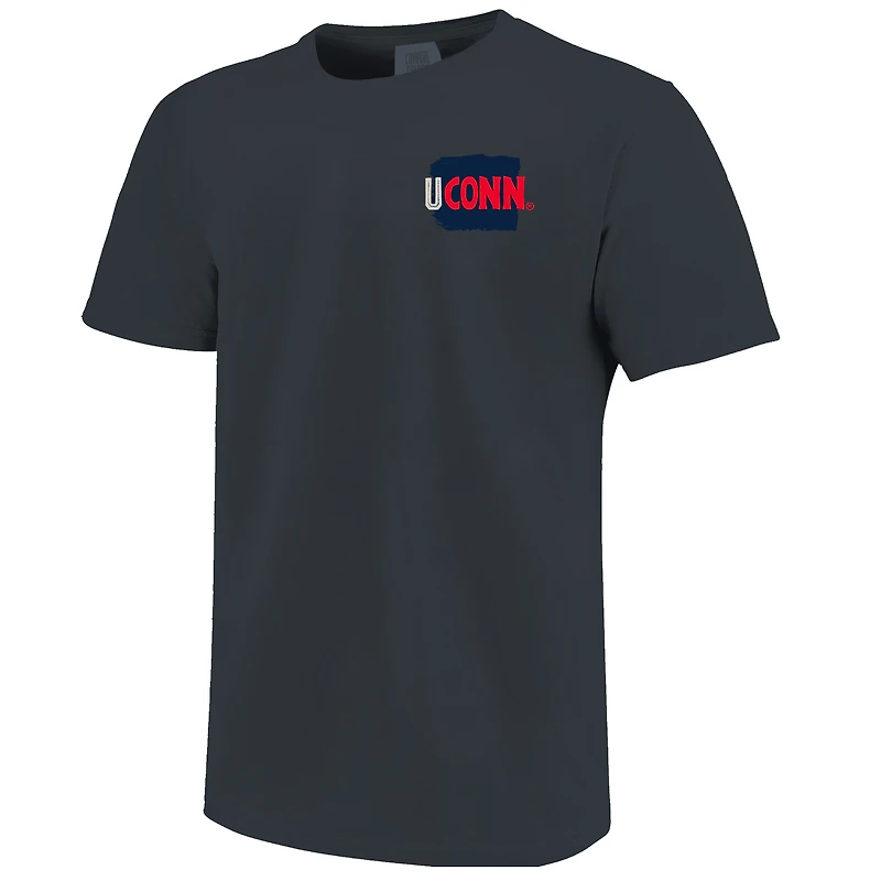 T-shirt bleu marine pour homme avec mascotte des Huskies de l'UConn