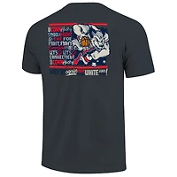 T-shirt bleu marine pour homme avec mascotte des Huskies de l'UConn