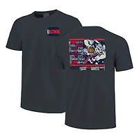 T-shirt bleu marine pour homme avec mascotte des Huskies de l'UConn