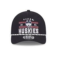 Casquette ajustable New Era noire pour homme UConn Huskies Historic March Madness 9FORTY M-Crown