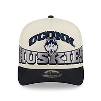 Casquette snapback New Era crème/marine UConn Huskies March Madness Historic Collection 9FIFTY pour homme