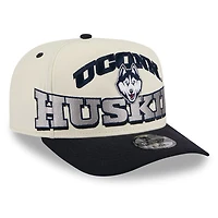 Casquette snapback New Era crème/marine UConn Huskies March Madness Historic Collection 9FIFTY pour homme