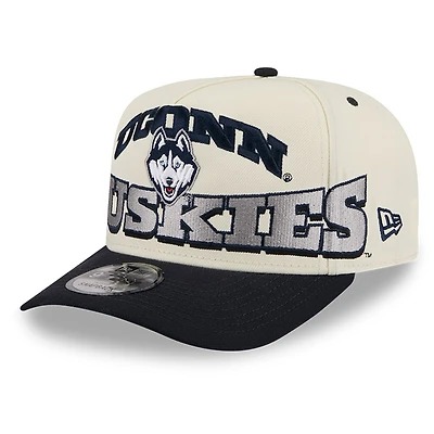 Casquette snapback New Era crème/marine UConn Huskies March Madness Historic Collection 9FIFTY pour homme
