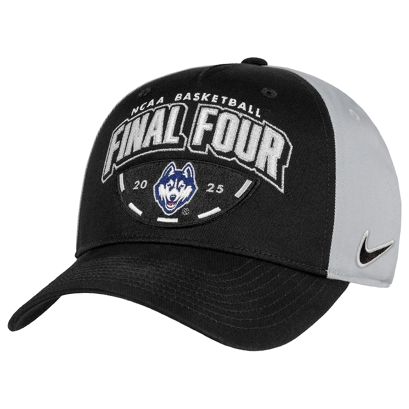 Casquette ajustable Nike noire pour homme UConn Huskies 2025 NCAA Women's Basketball Tournament March Madness Final Four Regional Champions Vestiaire