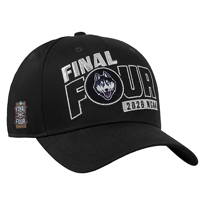 Men's Nike Black UConn Huskies 2026 NCAA Men's Basketball Tournament March Madness Final Four Locker Room Adjustable Hat