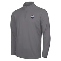 Pull Nike UConn Huskies Intensity Performance à quart de zip gris pour homme
