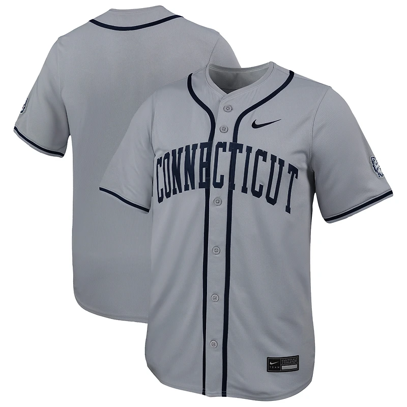 Men's Nike Gray UConn Huskies Limited Baseball Jersey
