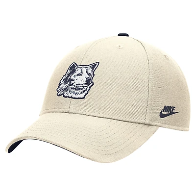 Men's Nike Natural UConn Huskies Vintage Rise Dri-FIT Adjustable Hat