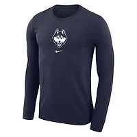 T-shirt de basket-ball Nike bleu marine UConn Huskies Shootaround pour homme