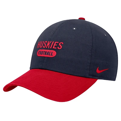 Casquette ajustable Nike UConn Huskies Colorblock Club bleu marine pour homme