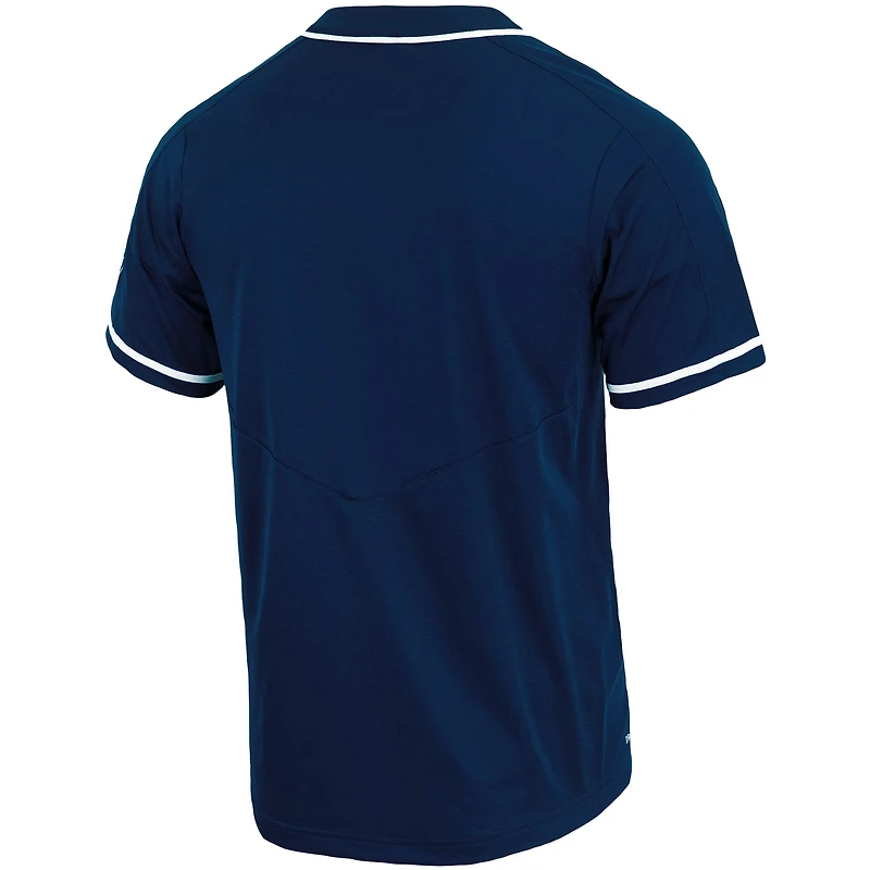 Maillot de baseball Nike UConn Huskies Replica pour homme, bleu marine, boutonné sur toute la longueur