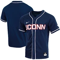 Maillot de baseball Nike UConn Huskies Replica pour homme, bleu marine, boutonné sur toute la longueur