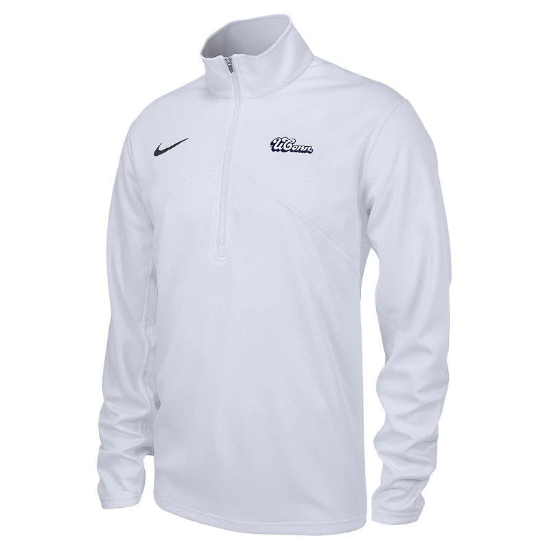 Men's Nike White UConn Huskies Vault Training Performance Quarter-Zip Jacket