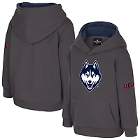 Toddler Colosseum  Charcoal UConn Huskies Big Logo Volume Fleece Pullover Hoodie