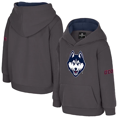 Toddler Colosseum  Charcoal UConn Huskies Big Logo Volume Fleece Pullover Hoodie
