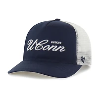 Unisex '47 Navy UConn Huskies Contemporary Basics Foundation Trucker Hitch Adjustable Hat