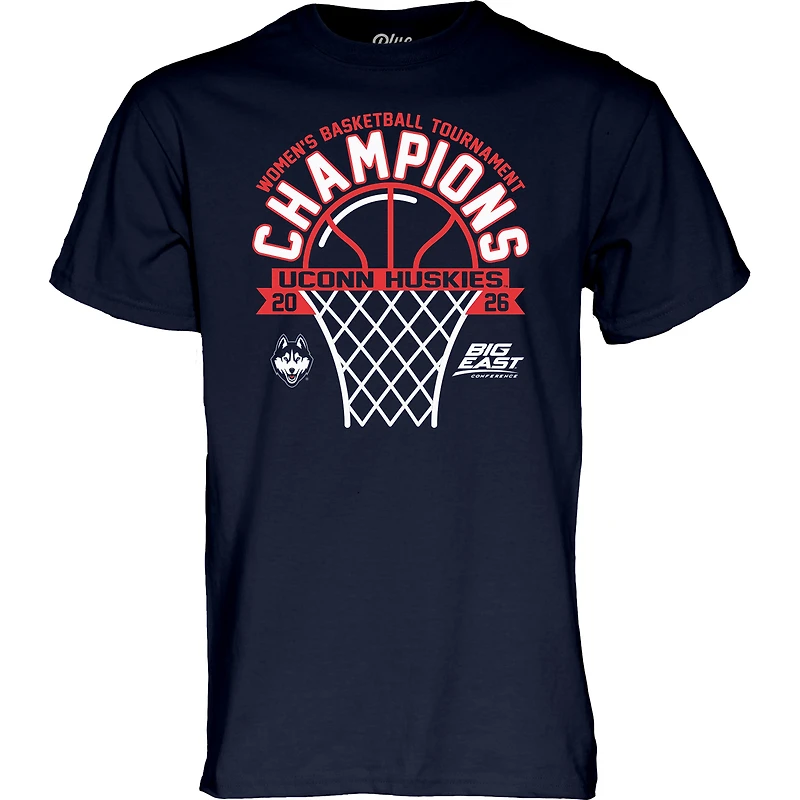 Unisex Blue 84 Navy UConn Huskies 2026 Big East Women's Basketball Tournament Champions T-Shirt