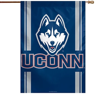 Bannière verticale simple face WinCraft UConn Huskies, grand logo 28" x 40".