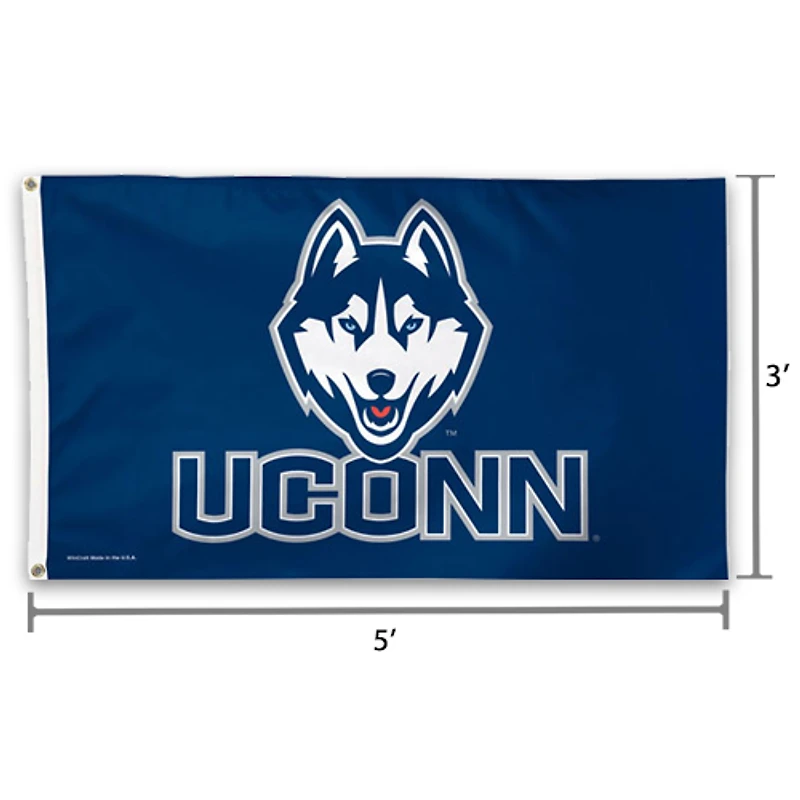 WinCraft UConn Huskies Drapeau de luxe 3' x 5'
