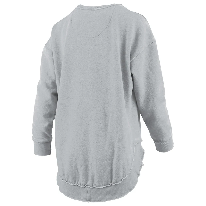 Women's Pressbox  Gray UConn Huskies 2025 WBB National Champions Melange Poncho Pullover Sweatshirt