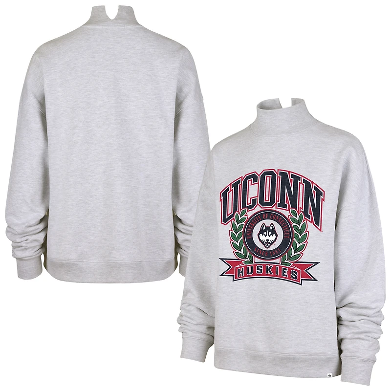 Sweat-shirt à col montant Laurel Arch gris UConn Huskies '47 pour femmes