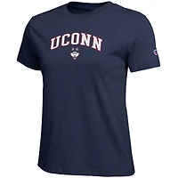 Women's Champion  Navy UConn Huskies Arched Over Logo T-Shirt