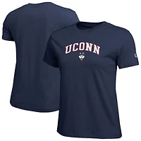 T-shirt Champion pour femmes, bleu marine, logo arqué des UConn Huskies