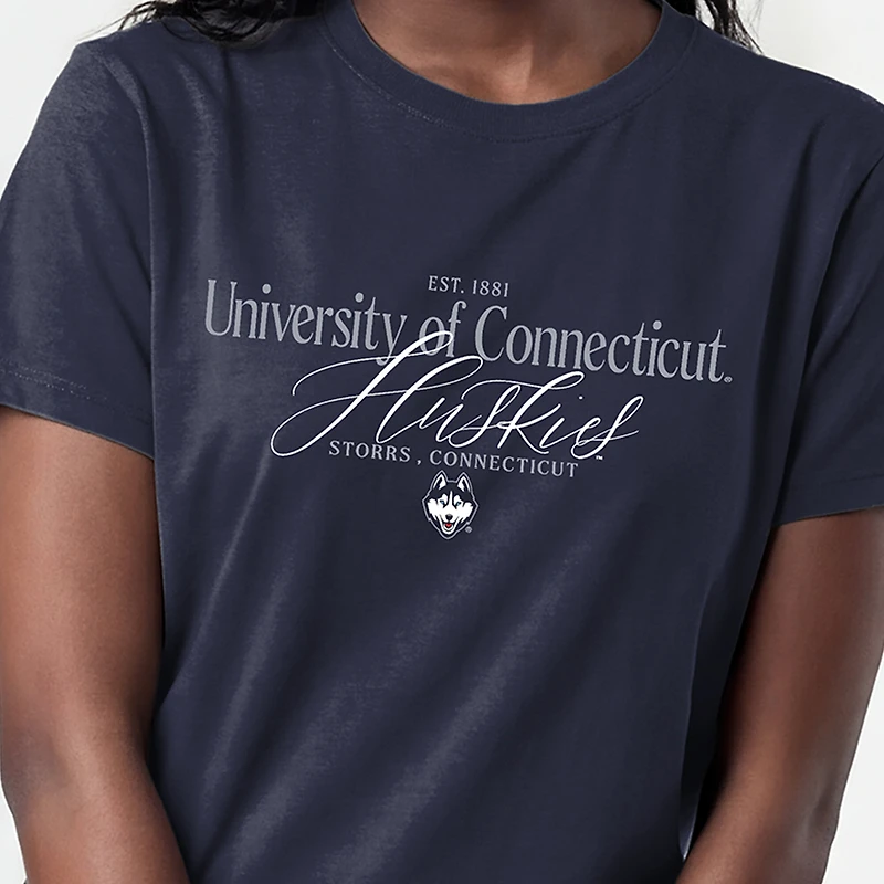 Women's Champion  Navy UConn Huskies Lifestyle T-Shirt