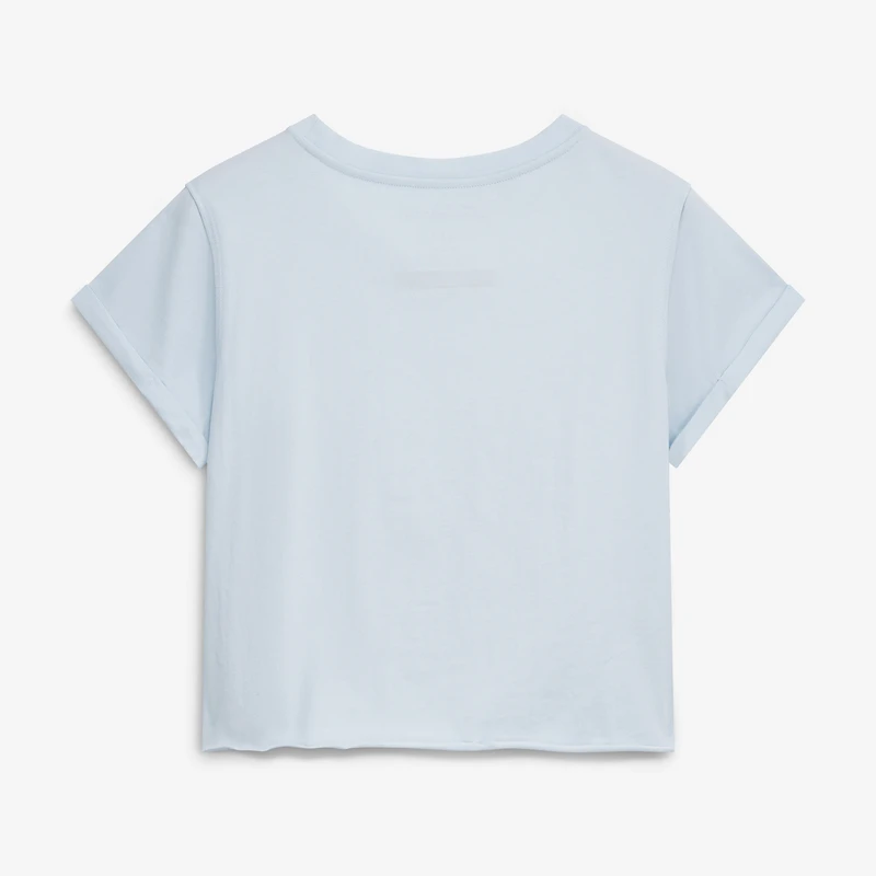 Women's Gameday Social Light Blue UConn Huskies Cropped Cuffed T-Shirt