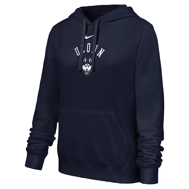 Women's Nike Navy UConn Huskies Club Fleece Hoodie