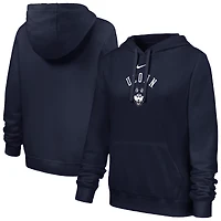 Sweat à capuche en polaire Nike UConn Huskies Club bleu marine pour femme
